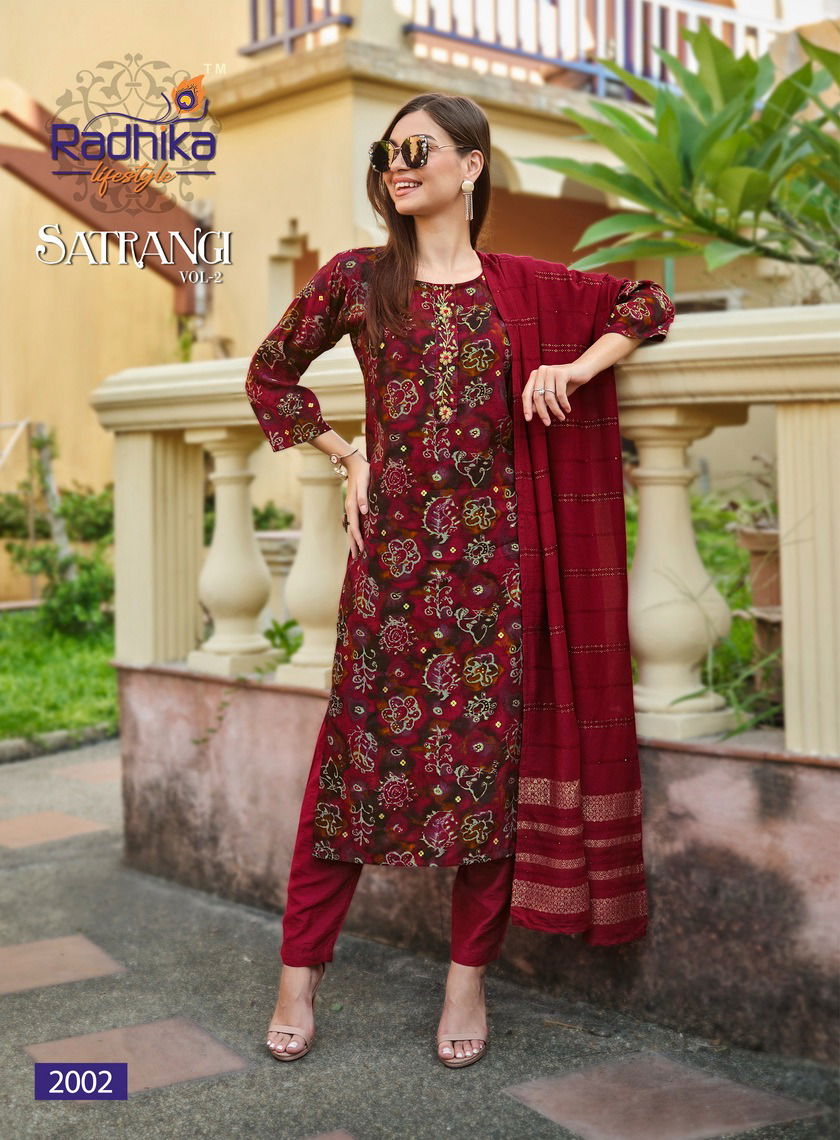 Satrangi Vol 2 By Radhika 2001 To 2006 Kurti With Bottom Dupatta Wholesale In Delhi
